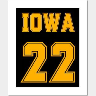 Jersey Number, Iowa #22 shirt, Clark Shirt, Caitlin Clark Posters and Art